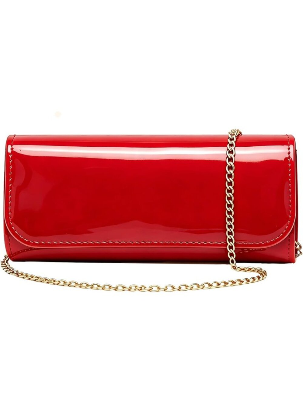 Chic Patent Leather Clutch Purse - Stylish Envelope Evening Bag for Weddings